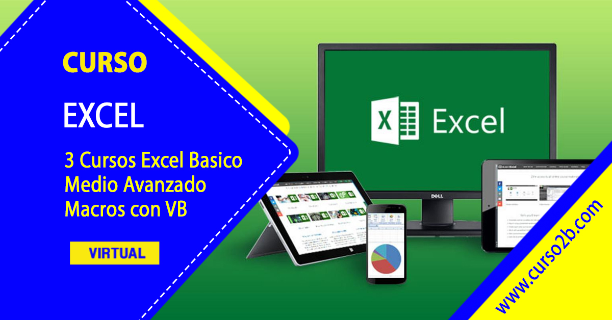 3 Cursos Excel Basico Medio Avanzado Macros con VB